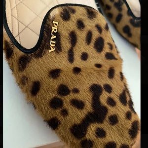 Used 
PRADA
Ponyhair Animal Print Ballet Flats